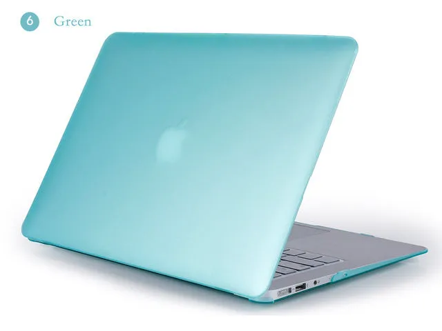 JUNWER Crystal\Matte Transparent Case For Apple Macbook Air Pro Retina 11 12 13 15 For Macbook Air 13 Laptop Case Cover