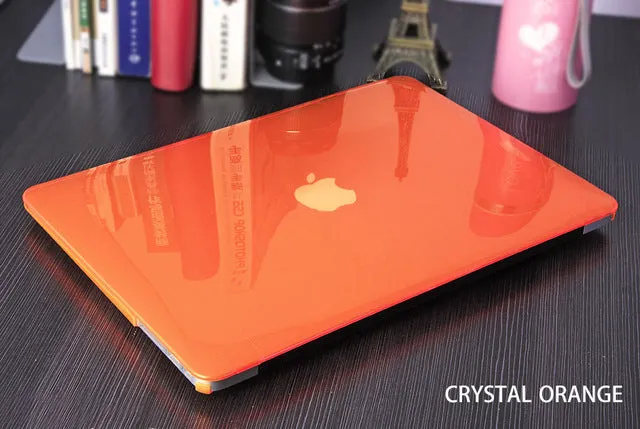 JUNWER Crystal\Matte Transparent Case For Apple Macbook Air Pro Retina 11 12 13 15 For Macbook Air 13 Laptop Case Cover