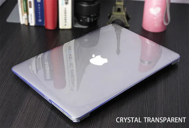 JUNWER Crystal\Matte Transparent Case For Apple Macbook Air Pro Retina 11 12 13 15 For Macbook Air 13 Laptop Case Cover