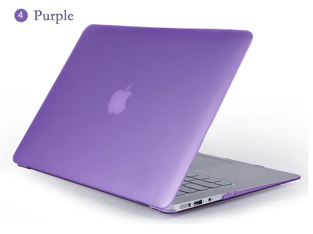 JUNWER Crystal\Matte Transparent Case For Apple Macbook Air Pro Retina 11 12 13 15 For Macbook Air 13 Laptop Case Cover