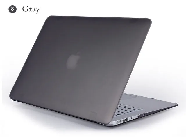 JUNWER Crystal\Matte Transparent Case For Apple Macbook Air Pro Retina 11 12 13 15 For Macbook Air 13 Laptop Case Cover