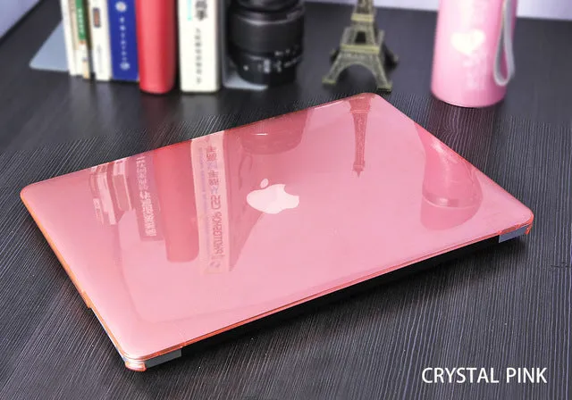 JUNWER Crystal\Matte Transparent Case For Apple Macbook Air Pro Retina 11 12 13 15 For Macbook Air 13 Laptop Case Cover