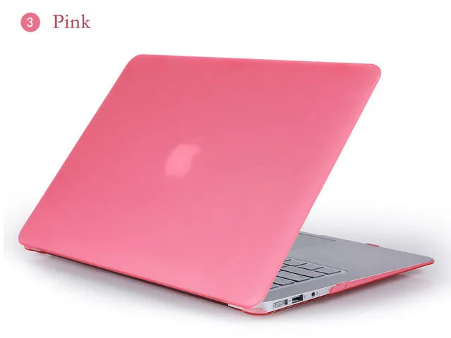 JUNWER Crystal\Matte Transparent Case For Apple Macbook Air Pro Retina 11 12 13 15 For Macbook Air 13 Laptop Case Cover