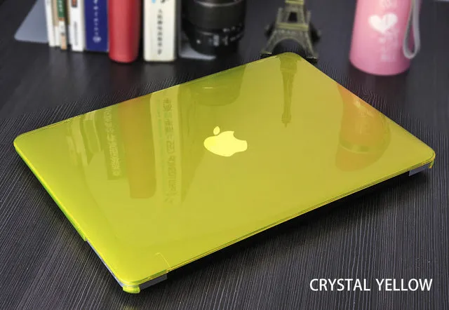 JUNWER Crystal\Matte Transparent Case For Apple Macbook Air Pro Retina 11 12 13 15 For Macbook Air 13 Laptop Case Cover