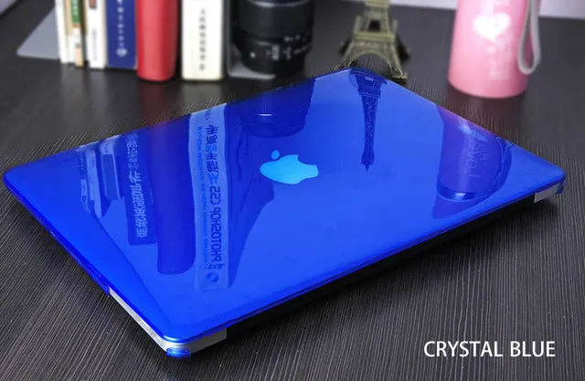 JUNWER Crystal\Matte Transparent Case For Apple Macbook Air Pro Retina 11 12 13 15 For Macbook Air 13 Laptop Case Cover