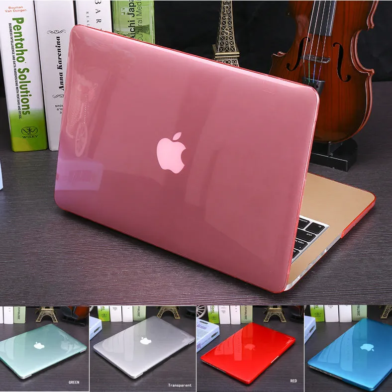 JUNWER Crystal\Matte Transparent Case For Apple Macbook Air Pro Retina 11 12 13 15 For Macbook Air 13 Laptop Case Cover