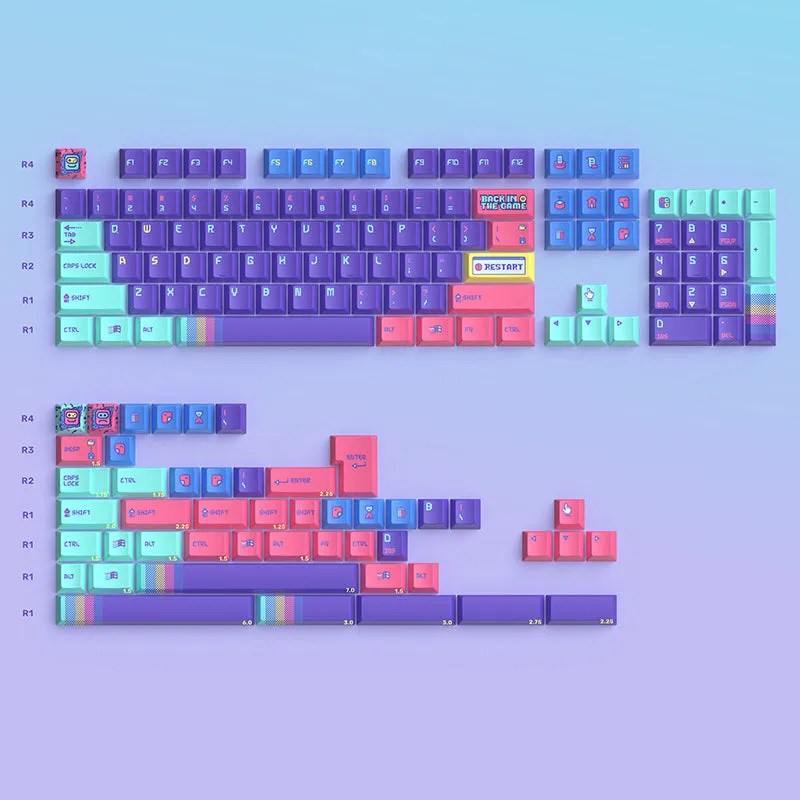 Keytok Back In The Game ANSI/ISO Cherry Profile Keycap Set 152 Keys