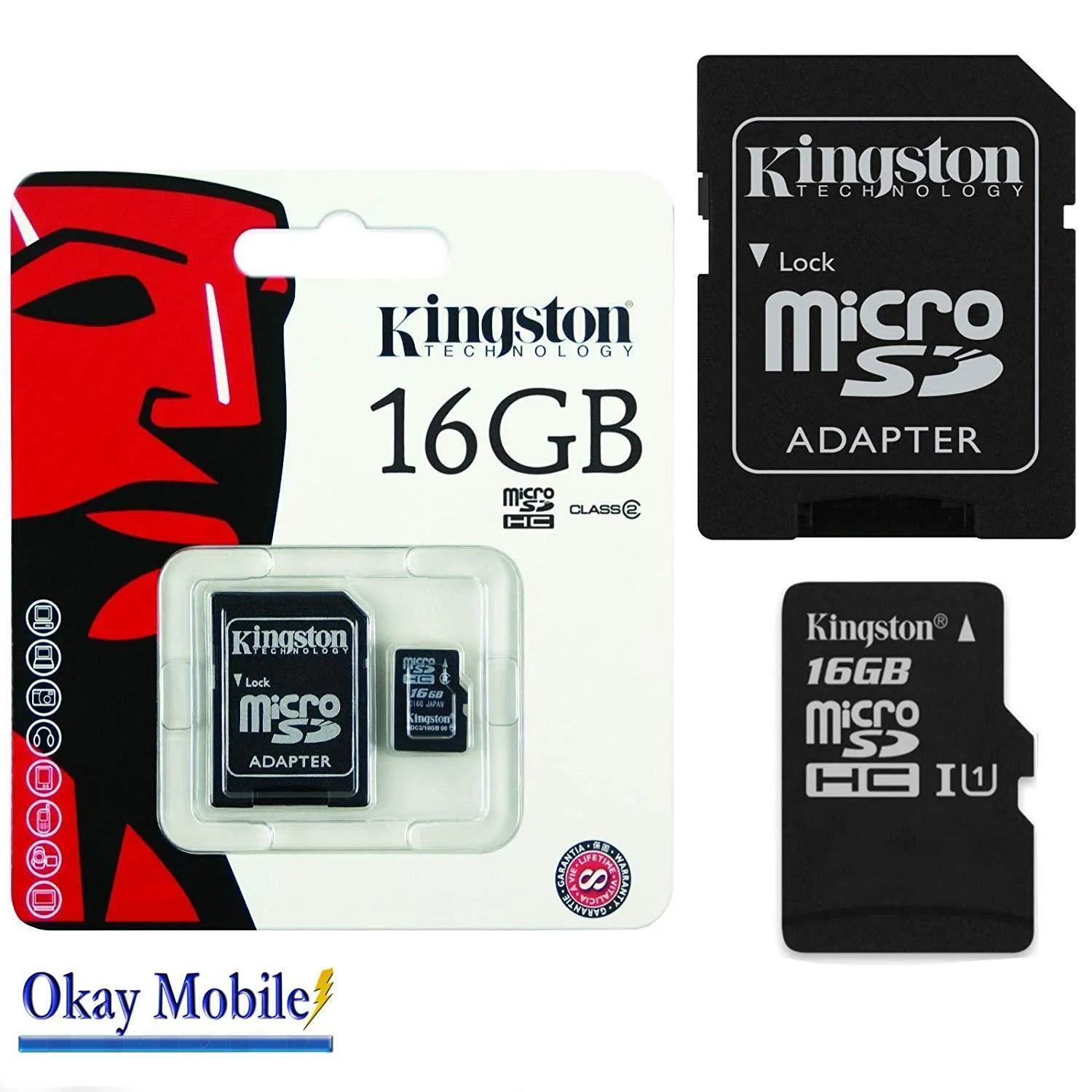 Kingston Micro SD Memory Cards plus free adaptor