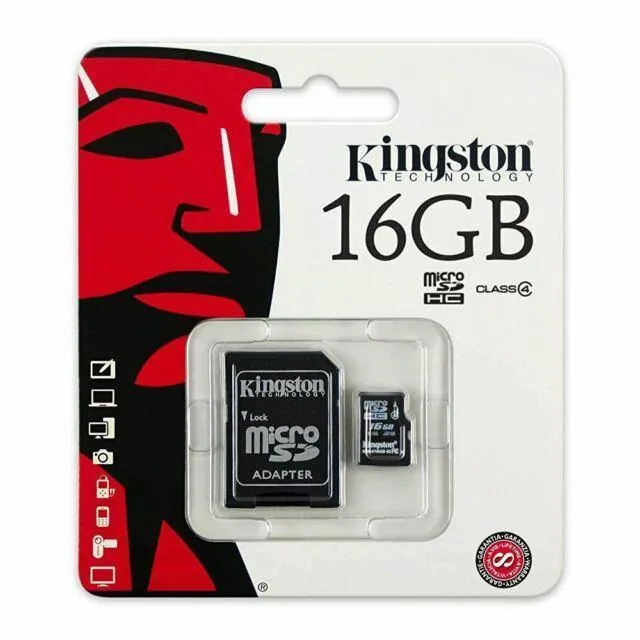 Kingston Micro SD Memory Cards plus free adaptor