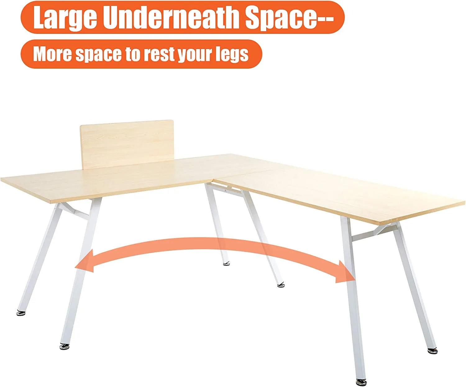 L Shaped Desk, 67"x 59" Corner Computer Desk PC Laptop Study Writing Table Workstation Gaming Table