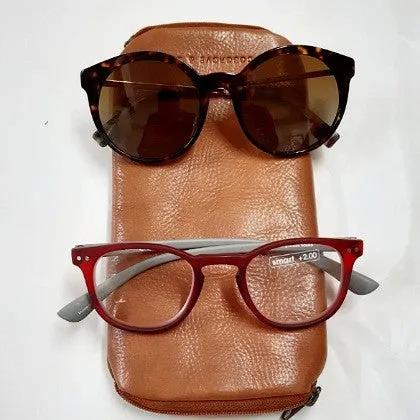 LEATHER DOUBLE GLASSES CASE