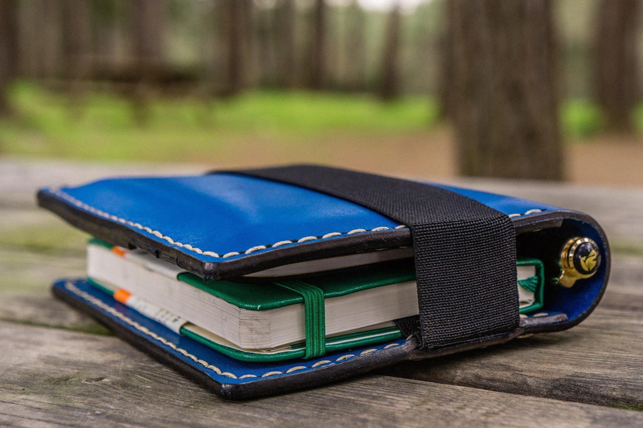 Leather Hobonichi Techo (A6) Planner Cover - Blue