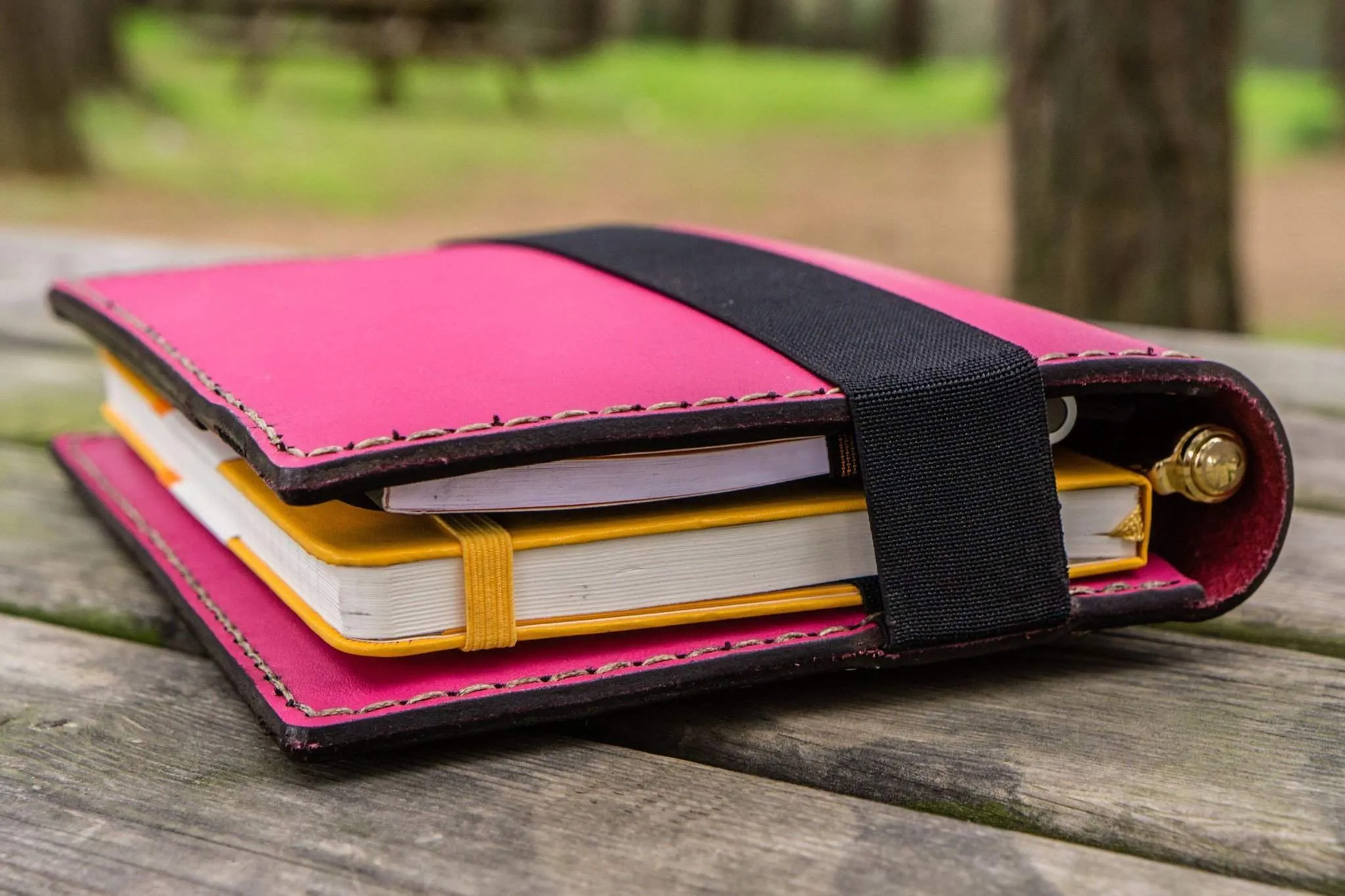 Leather Rhodia A5 Notebook & iPad Mini Cover - Pink