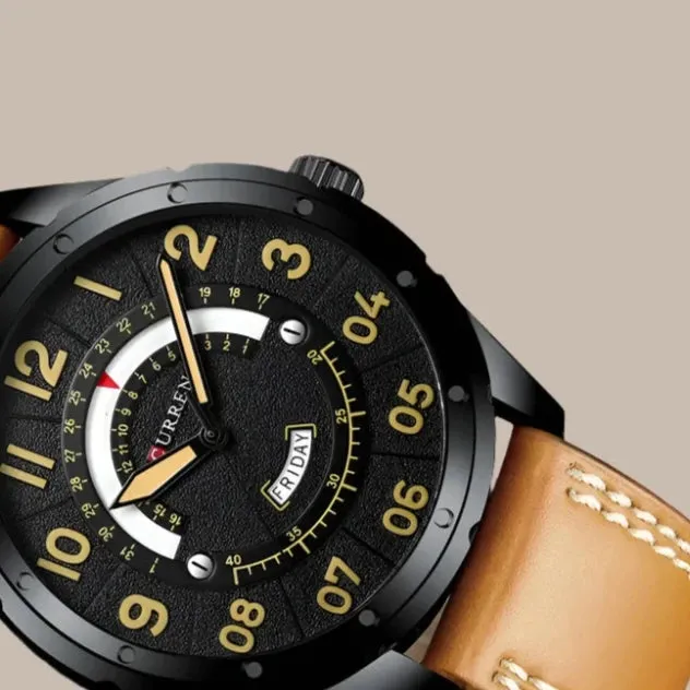 Leather Strap Men Waterproof Watches