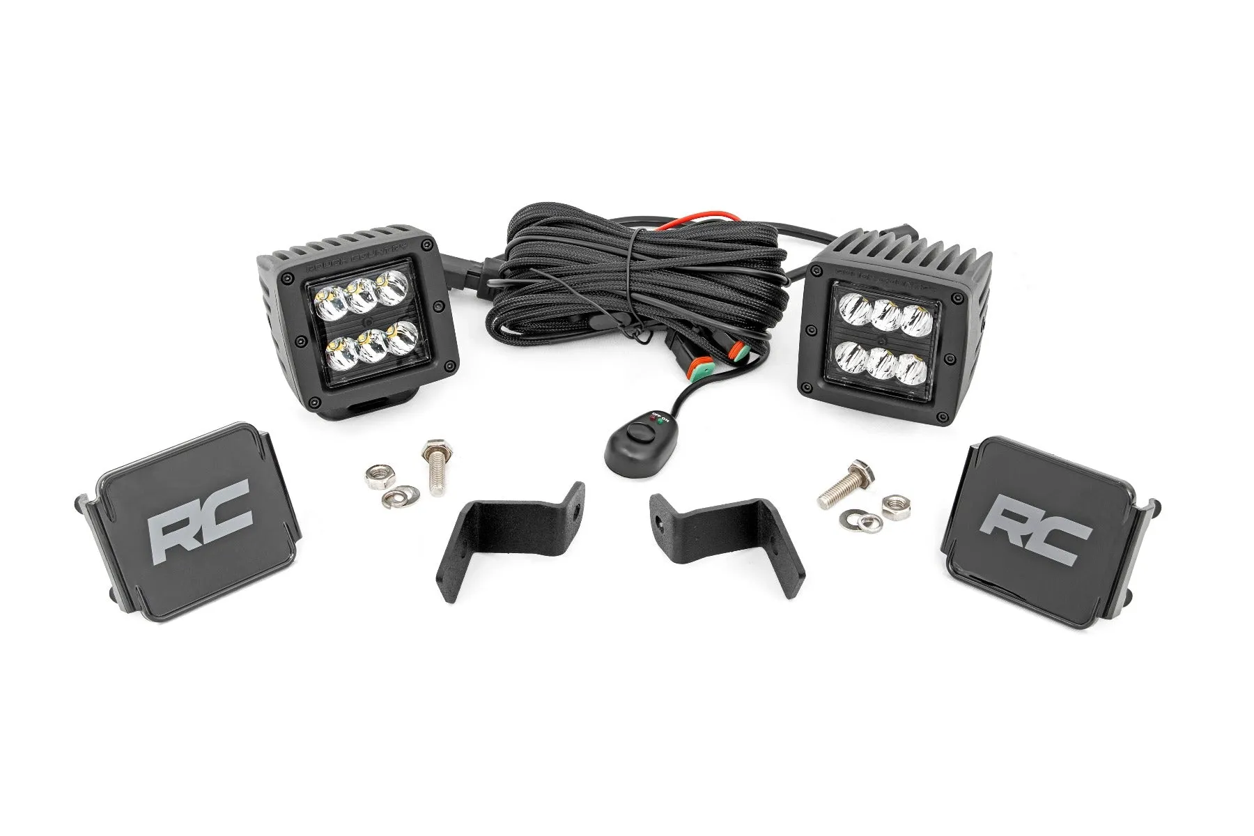 LED Light | Ditch Mount | 2" Black Pair | Spot | Ford F-150 /F-150 Lightning | 2015-2022