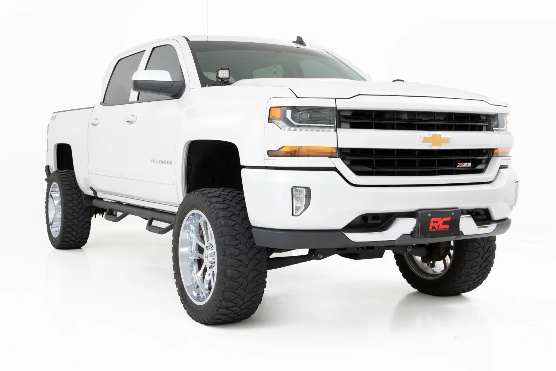 LED Light | Ditch Mount | 2" Black Pair | White DRL | Chevrolet Silverado/GMC Sierra 1500 | 2014-2018