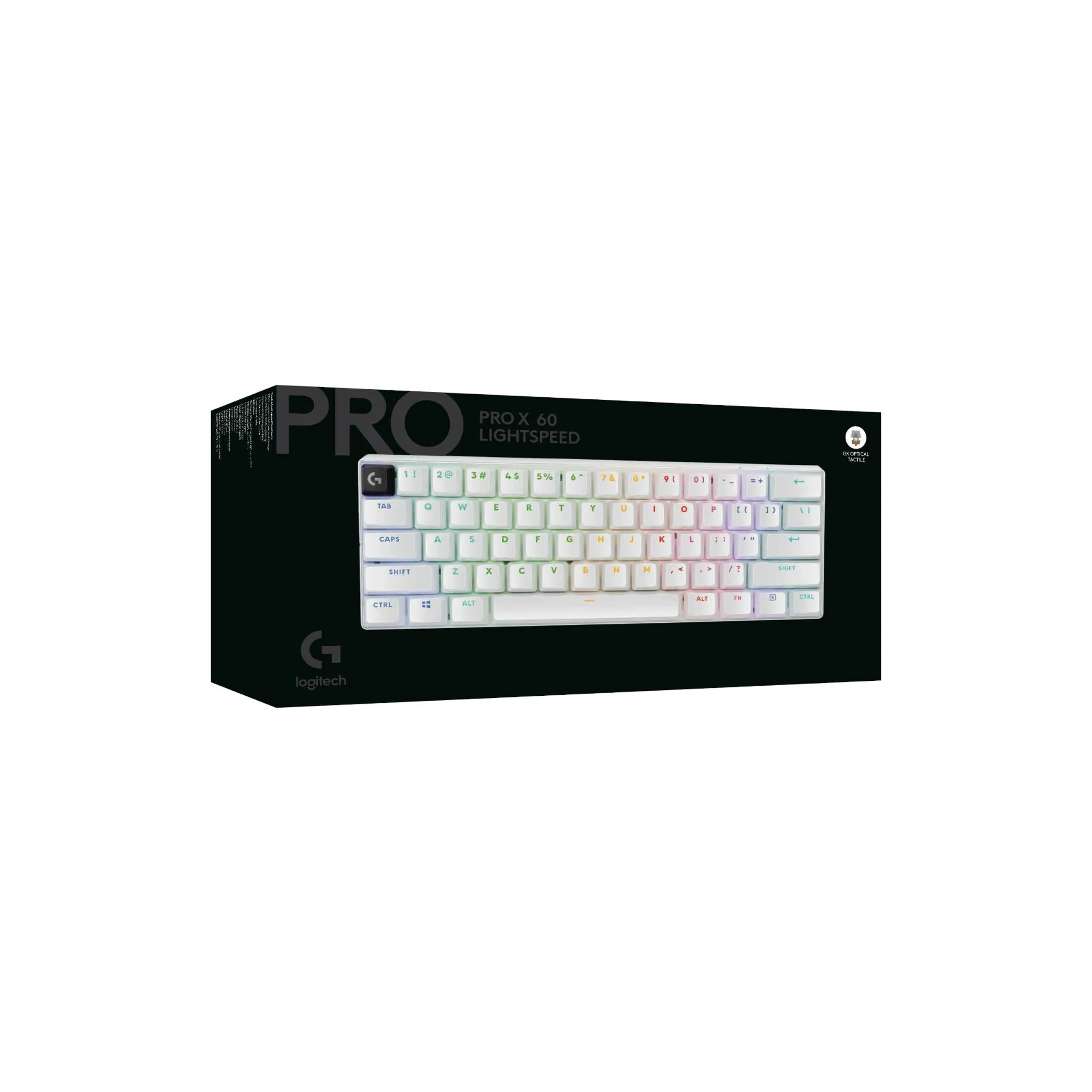 Logitech G PRO X 60 LIGHTSPEED Wireless Gaming Keyboard (Tactile) - White