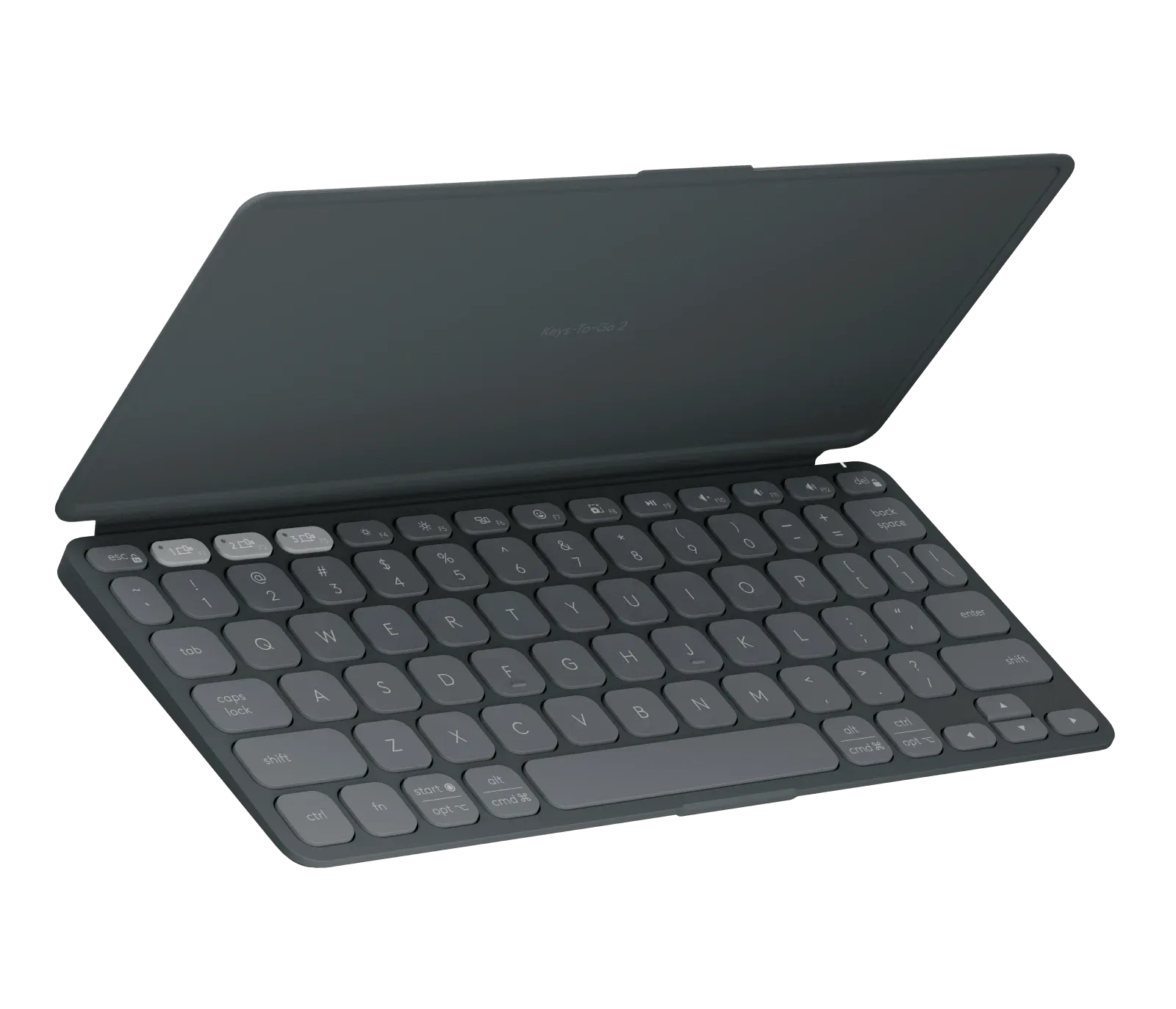 Logitech Keys-to-Go 2 Portable Bluetooth Keyboard for Tablet with Built-in Cover, Slim and Compact Wireless Keyboard for Windows, Android, Linux, iPad, iPhone, Mac, Apple TV