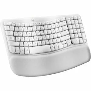 Logitech Wave Keys for Mac, Wireless Ergonomic Keyboard with Cushioned Palm Rest, Comfortable Natural Typing, Bluetooth Keyboard, Easy-Switch, Optimized for Mac, Apple, iPad, Off-white