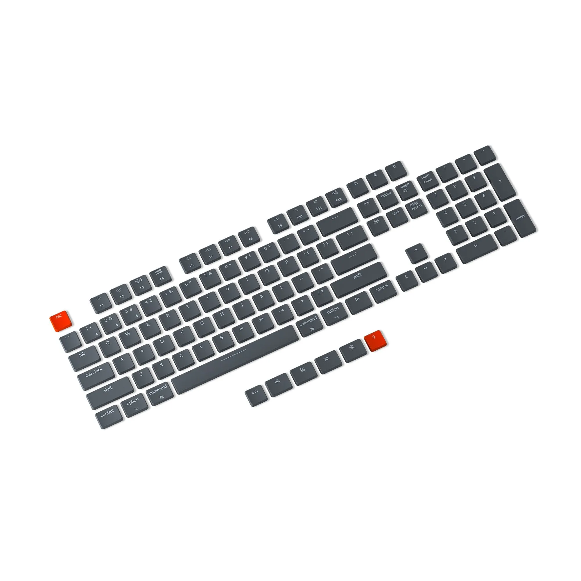 Low Profile Curved Keycap Set for K1 Version 4