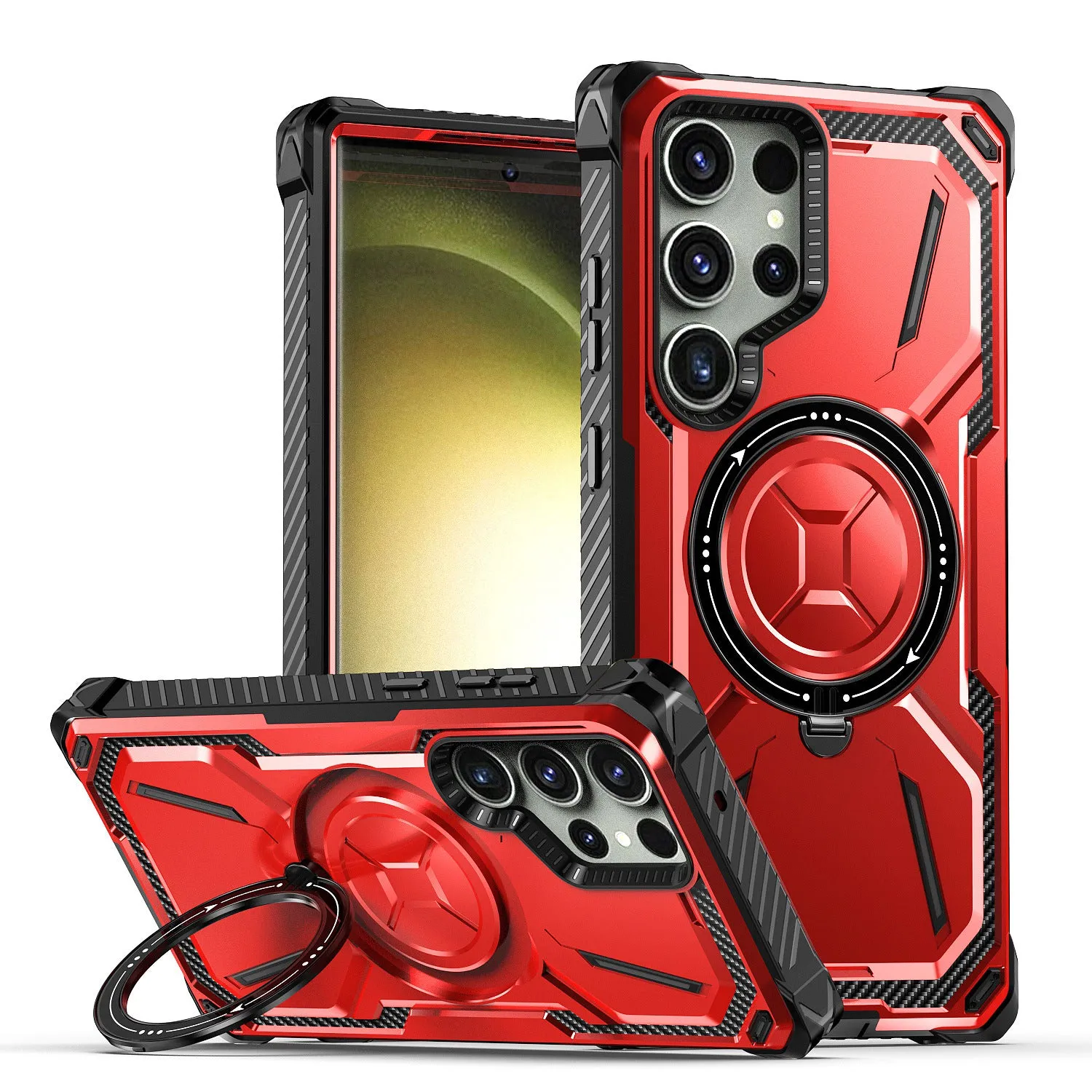 Luxury Magnetic Ring Holder Full-Body Rugged Phone Case For Samsung Galaxy S23 S22