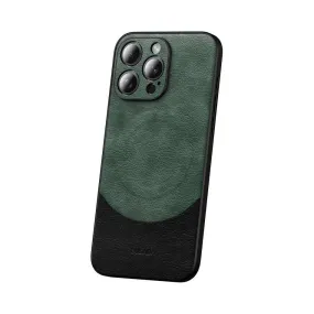 MagSafe Magnetic Leather Back Case for iPhone 14 Pro - Green