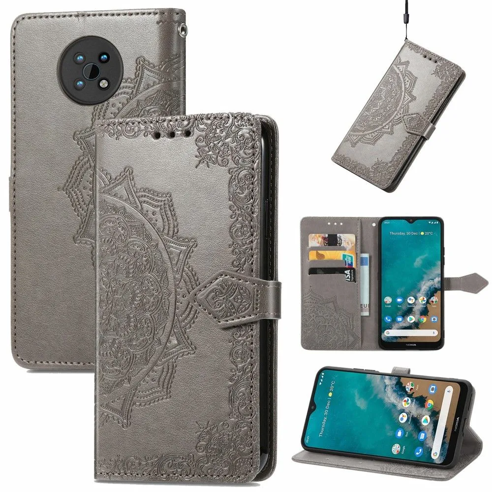 Mandala Nokia G50 Flip case - Grey