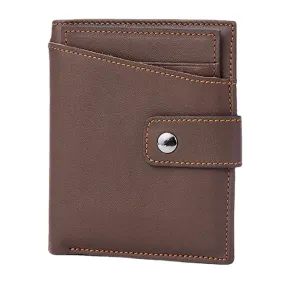 Men Short Large Capacity Bifold Cowhide Wallets RFID Anti-magnetic Multi-card Slot Card Holder Coin Purse