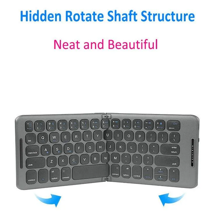 Mini Folding Bluetooth 5.1 Keyboard: Great for working on the move. For Windows, Android, iOS and Mac