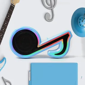 Mini Portable Music Note Shape Speaker Subwoofer Colorful Musical Note LED Lighting Sound For Creatives Gift Computer Phone Sound Equipment Bluetooth speaker (Media Player)