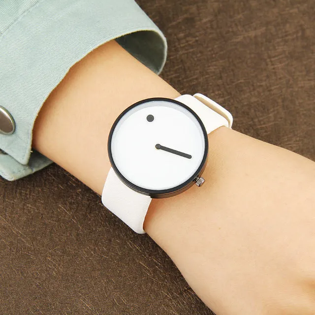 Minimalist Dot and Line Stylish Quartz Watch