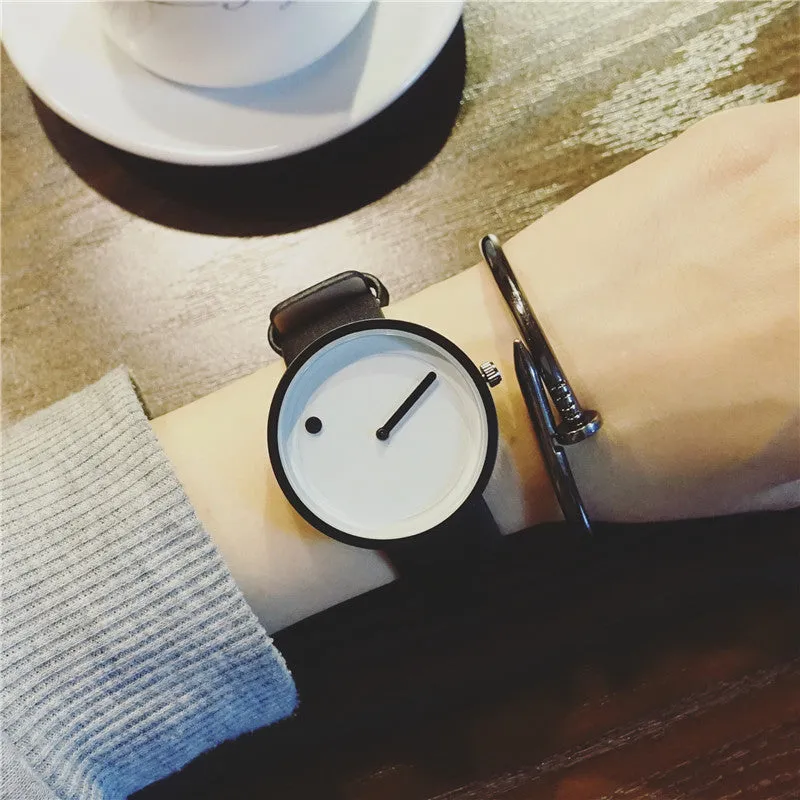 Minimalist Dot and Line Stylish Quartz Watch