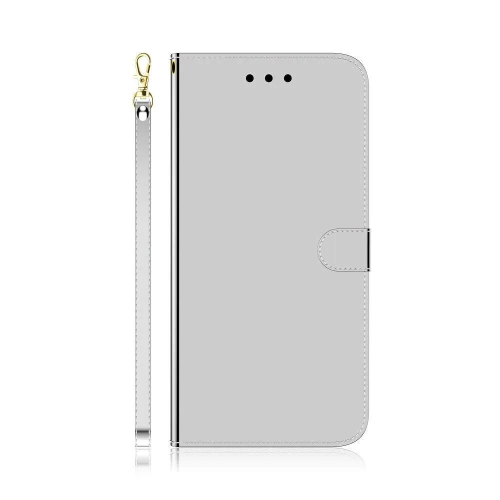 Mirror Motorola Edge (2021) flip case - Silver