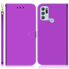 Mirror Motorola Moto G60s flip case - Purple