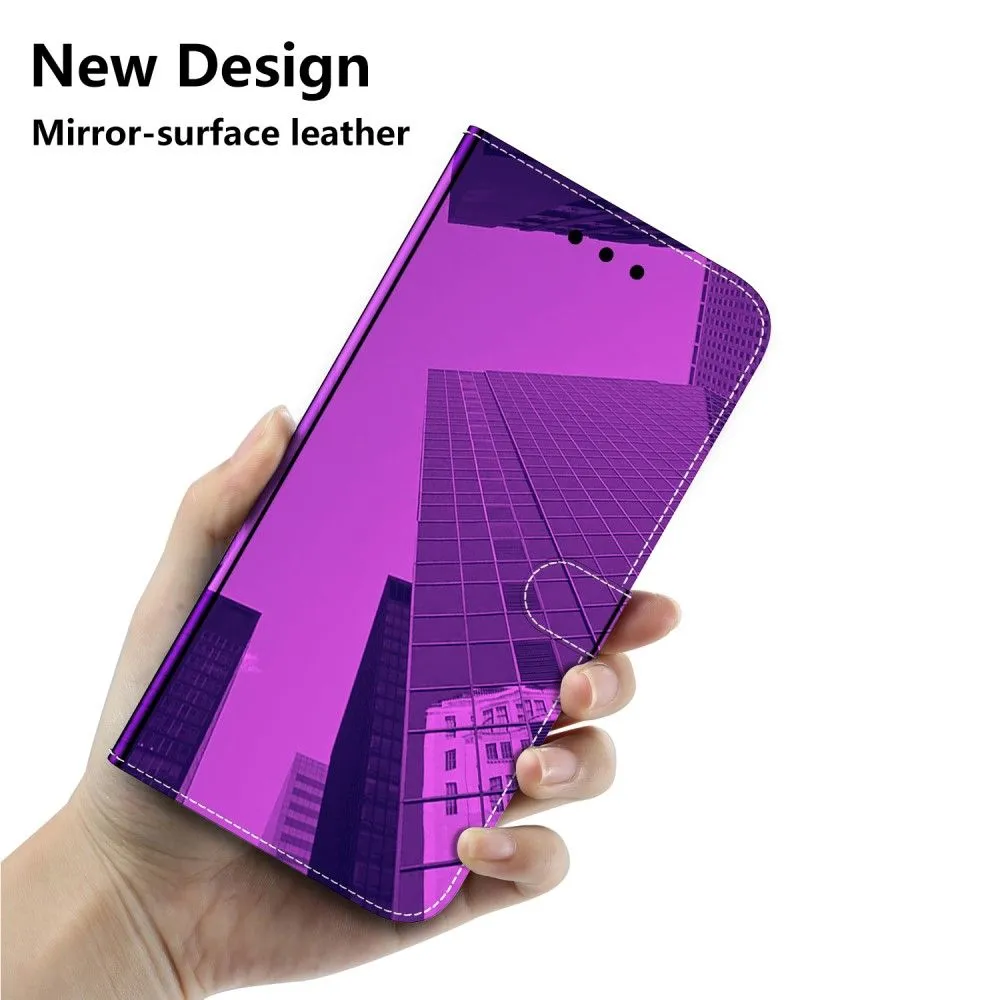 Mirror Motorola Motor G22 flip case - Purple