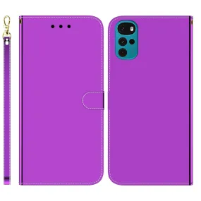 Mirror Motorola Motor G22 flip case - Purple