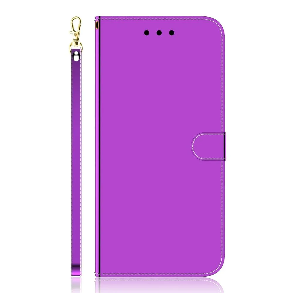 Mirror Motorola Motor G22 flip case - Purple