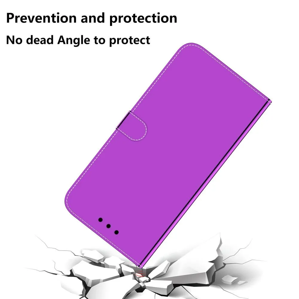 Mirror Motorola Motor G22 flip case - Purple