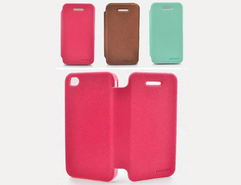 Mobile Flip Case With Card Slot For iPhone 5 or Samsung Note 2