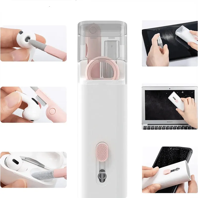 Multifunctional 7-in-1 cleaning kit for digital devices