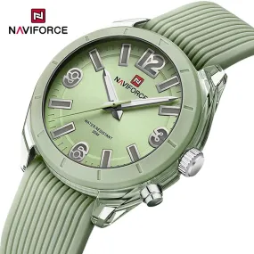 NAVIFORCE New Fashionable Ladies Quartz Wrist Watch Silicone Strap Waterproof