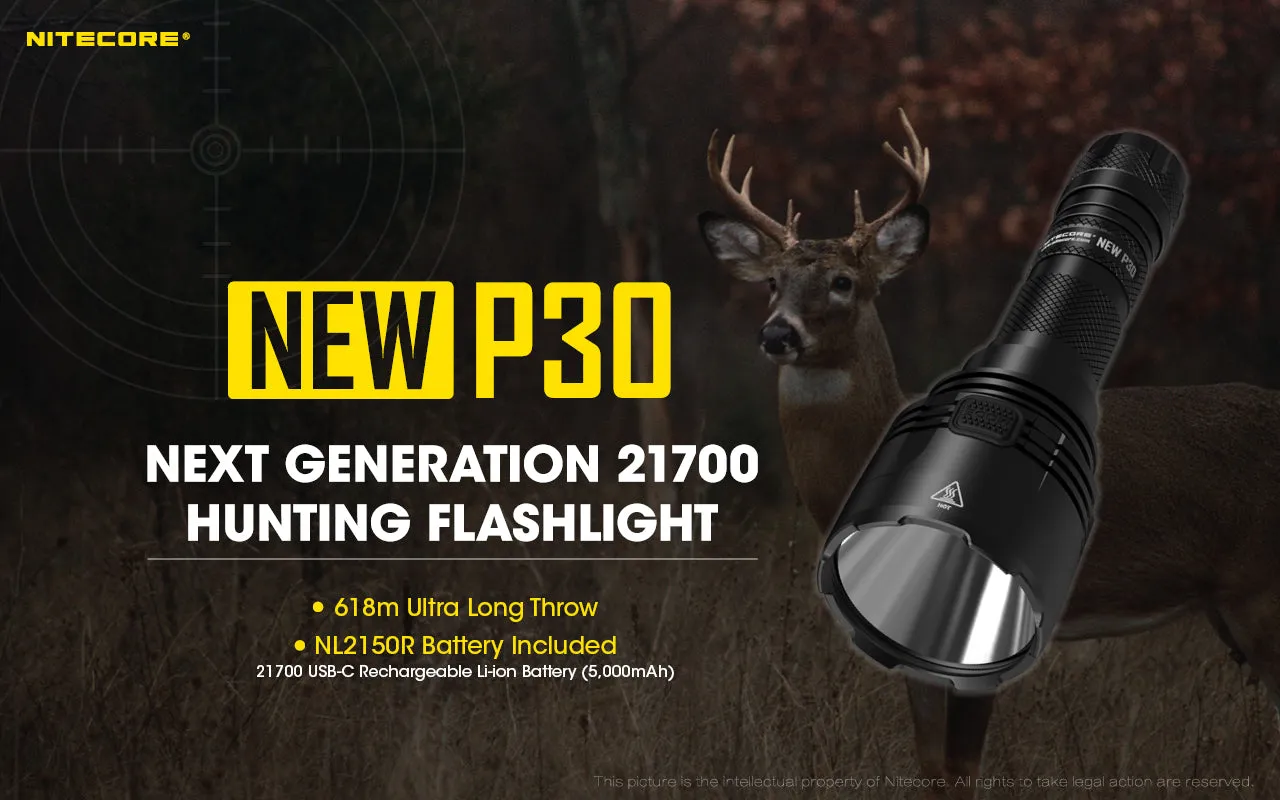 NITECORE 1000 LUMENS LONG THROW HUNTING FLASHLIGHT (P30)