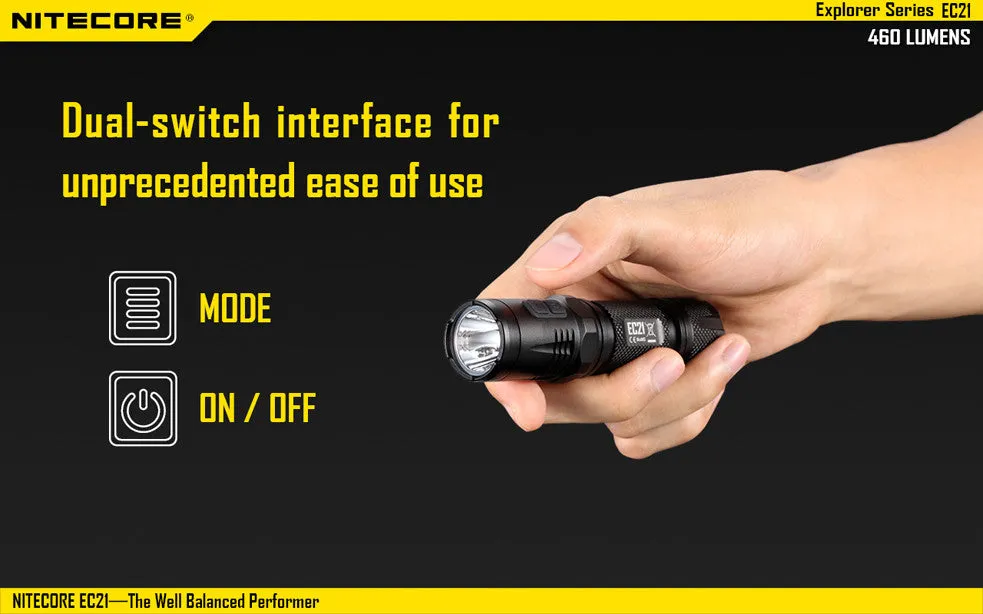 Nitecore EC21 CREE XP-G2 (R5) LED 460 Lumen Flashlight