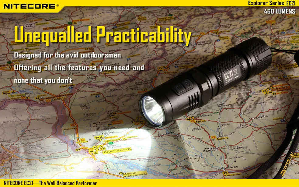 Nitecore EC21 CREE XP-G2 (R5) LED 460 Lumen Flashlight