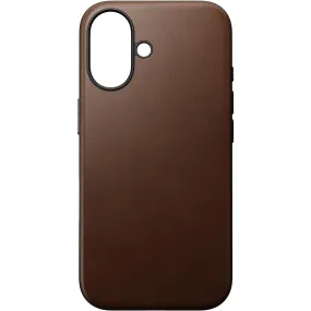 NOMAD Leather Case for iPhone 16 (Brown)