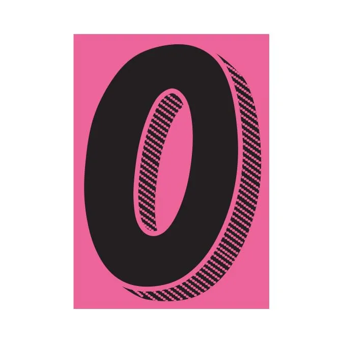 Number Window Stickers - Black & Pink Car Dealer Number Stickers - Durable, Weatherproof Vinyl with Easy On/Off Adhesive - Back Slit for Seamless Installation - 7-1/2"