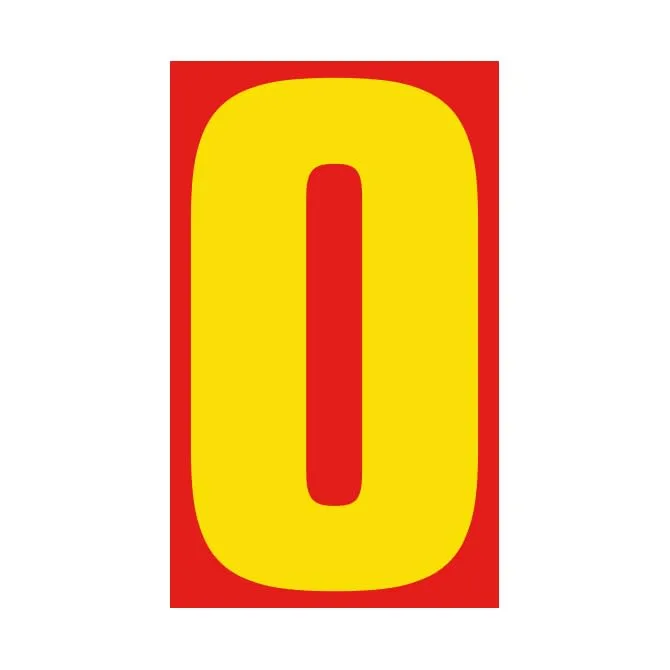 Number Window Stickers - Red & Yellow Car Dealer Number Stickers - Durable, Weatherproof Vinyl with Easy On/Off Adhesive - Back Slit for Seamless Installation - 9-1/2"