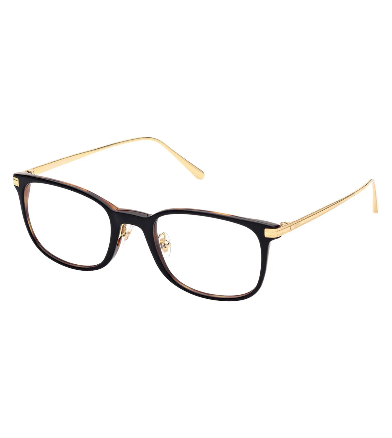 Omega Men's Black Rectangular Optical Frame