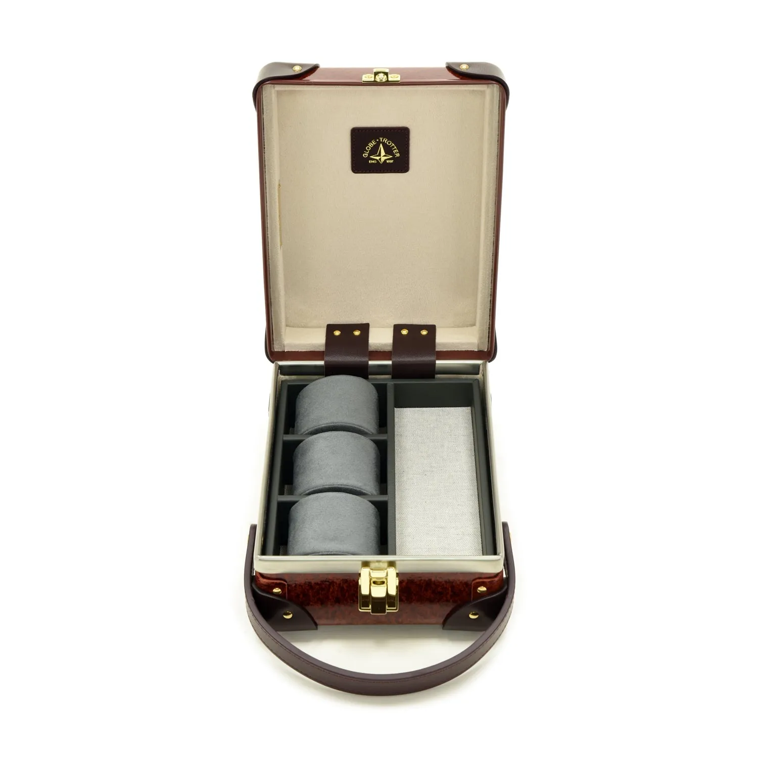 Orient · 3-Slot Watch Case | Urushi/Burgundy