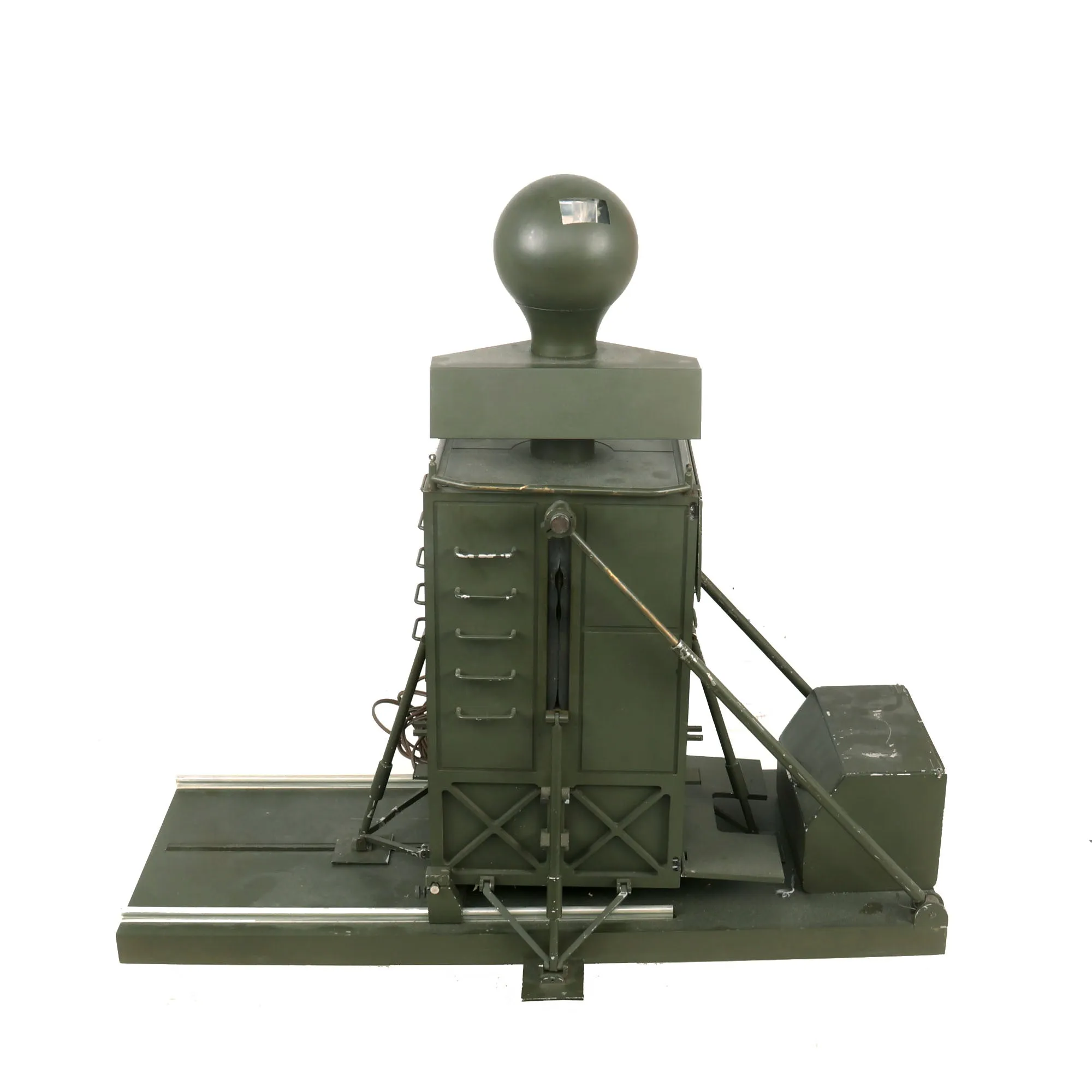 Original U.S. Cold War Era Prototype Miniature Desktop Radar Unit with Rotating Radar & Strobe Lights with Remote